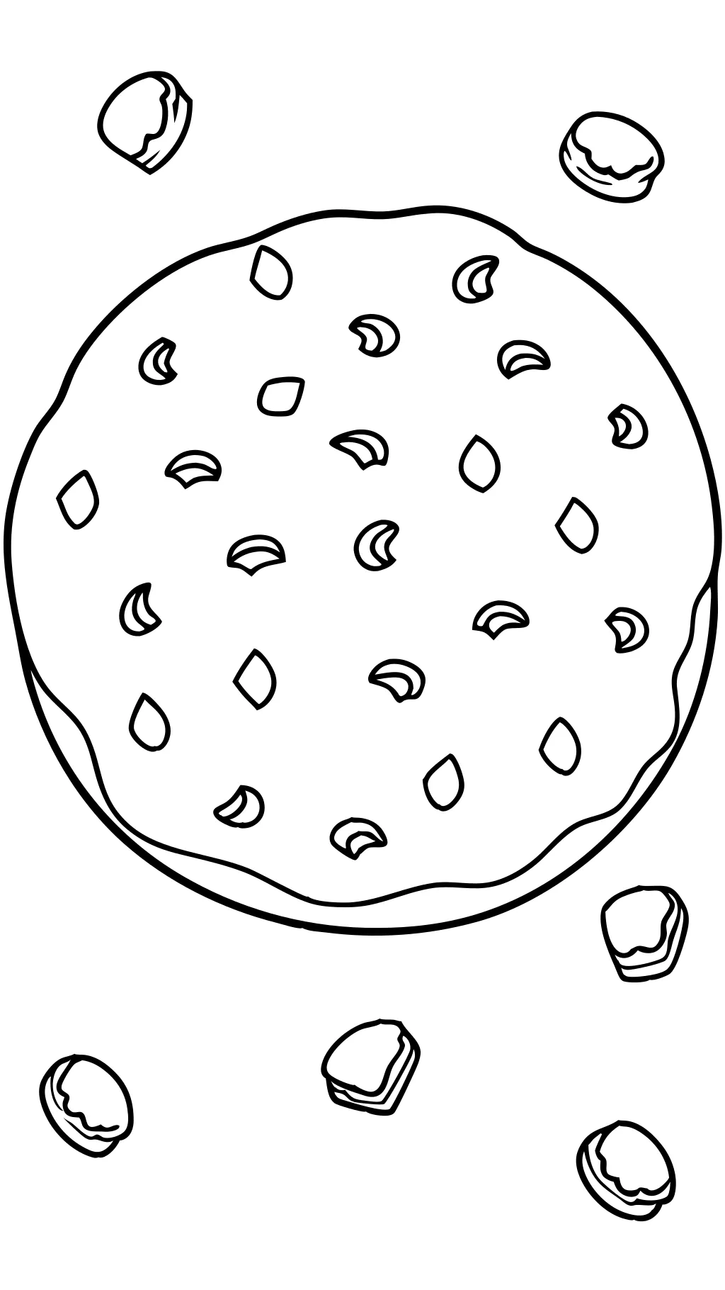 chocolate chip cookie coloring page